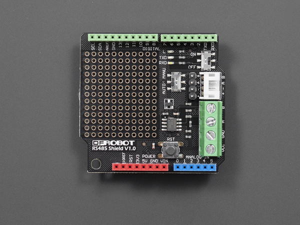 디바이스마트,오픈소스/코딩교육 > 아두이노 > 아두이노 호환쉴드,DFROBOT,아두이노 RS485 확장 보드 [DFR0259],Power module: +5V / 크기 : 55 x 53mm / RS485 Shield for Arduino