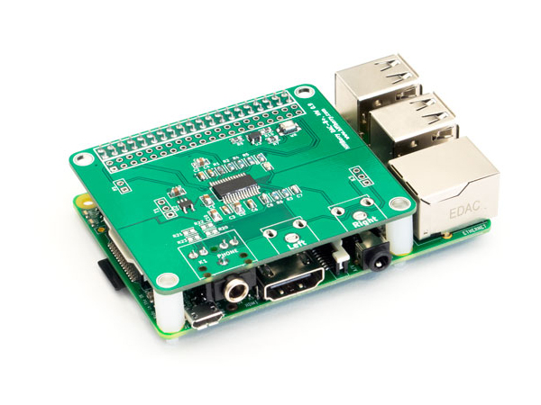 디바이스마트,오픈소스/코딩교육 > 라즈베리파이 > 라즈베리파이 확장보드/HAT,HiFiBerry,HiFiBerry DAC+ standard - Phone jack version,초소형 DAC로 활용할 수 있는 높은 호환성의 phone-jack version(RCA version 별도 구매 가능) / 결합시 사이즈가 커지는 것을 방지하기 위해서 보드의 아래쪽에 Phone jack이 장착되어 있음 / 현존하는 수많은 라즈베리파이 케이스 내부에 장착 가능 - jack 사용을 위한 구멍을 만들기만 하면 OK / Line-Out (헤드폰 컨트롤을 위한 출력은 아님 - 헤드폰 사용을 위해서는 headphone amplifier를 별도로