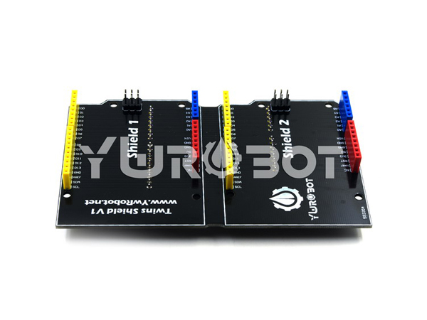 디바이스마트,오픈소스/코딩교육 > 아두이노 > 아두이노 호환쉴드,YwRobot,아두이노 UNO용 Twins 확장 쉴드 [ARD040108],Platform: Arduino Interface: standard UNO expansion board mounting position * 2