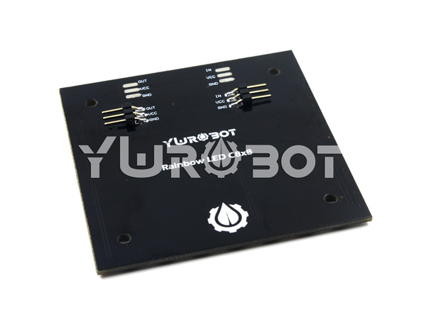 디바이스마트,오픈소스/코딩교육 > 아두이노 > 아두이노 LED/LCD모듈,YwRobot,WS2812 레인보우 LED 모듈 (C8x8) [ELB040059],5050 highlight LED, built-in control chip, only an IO port to control multiple LED Chip: WS2811 (built-in LED) LED: 5050 Package RGB full color highlighting * 64 Voltage: 5V