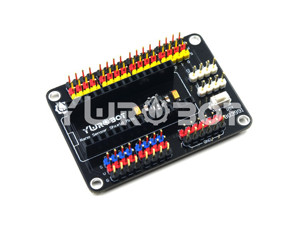 디바이스마트,오픈소스/코딩교육 > 아두이노 > 아두이노 호환보드,YwRobot,아두이노 나노 호환보드 + 센서 실드 [ARD080908],아두이노 호환보드 + 센서 실드 + 케이블 구성 제품 / YWRDUINO NANO / 작동 전압: 5V / IO 핀 DC 전류: 40mA / 작동: 16MHz / 사이즈: 45 * 18mm