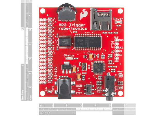 디바이스마트,MCU보드/전자키트 > 음악/앰프/녹음 > MP3/음악재생,SparkFun,MP3 Trigger [WIG-13720],MP3 사운드를 재생할 수 있는 모듈입니다.