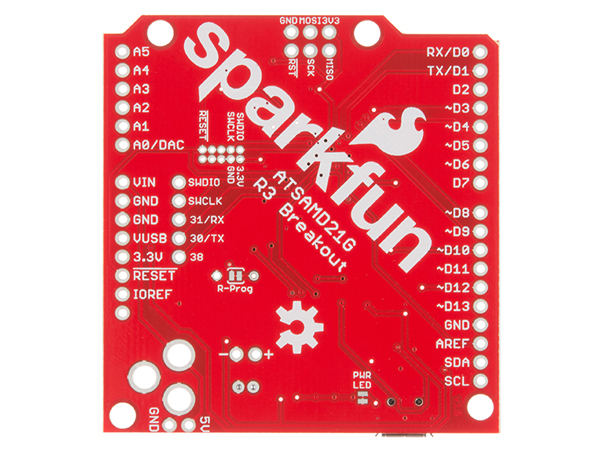 디바이스마트,오픈소스/코딩교육 > 아두이노 > 아두이노 호환보드,SparkFun,SparkFun SAMD21 Dev Breakout [DEV-13672],기존 8비트 아두이노 저장 공간 부족, 메모리 스택 오버플로우 문제를 해결한 제품으로 아두이노 IDE, Zeoro용 라이브러리를 지원합니다.