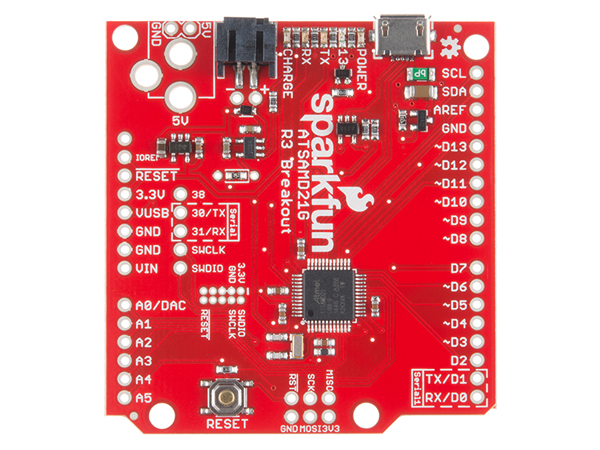 디바이스마트,오픈소스/코딩교육 > 아두이노 > 아두이노 호환보드,SparkFun,SparkFun SAMD21 Dev Breakout [DEV-13672],기존 8비트 아두이노 저장 공간 부족, 메모리 스택 오버플로우 문제를 해결한 제품으로 아두이노 IDE, Zeoro용 라이브러리를 지원합니다.