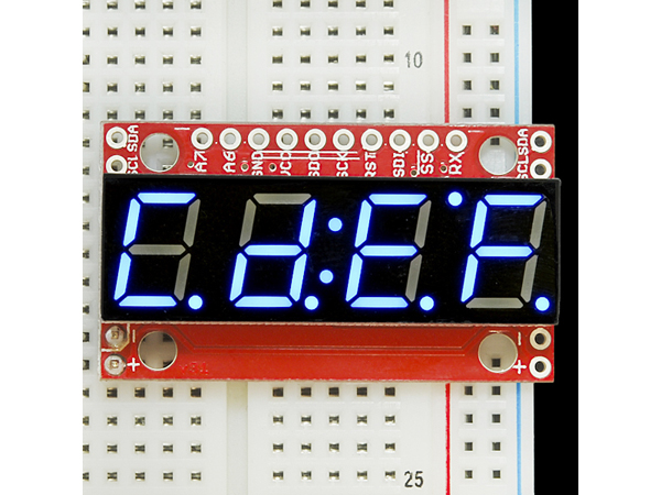 디바이스마트,MCU보드/전자키트 > 디스플레이 > 세그먼트,SparkFun,SparkFun 7-Segment Serial Display - Blue [COM-11442],4자리수 7 세그먼트 디스플레이로서  ATmega328 마이크로컨트롤러가 탑재되어 있어 각각의 7세그먼트 디스플레이는 두세개의 시리얼 라인으로 제어할 수 있게 하여 줍니다. -세그먼트 디스플레이는 시리얼TTL, SPI 시리얼, I2C 시리얼의 세가지 방법으로 제어가 가능합니다.