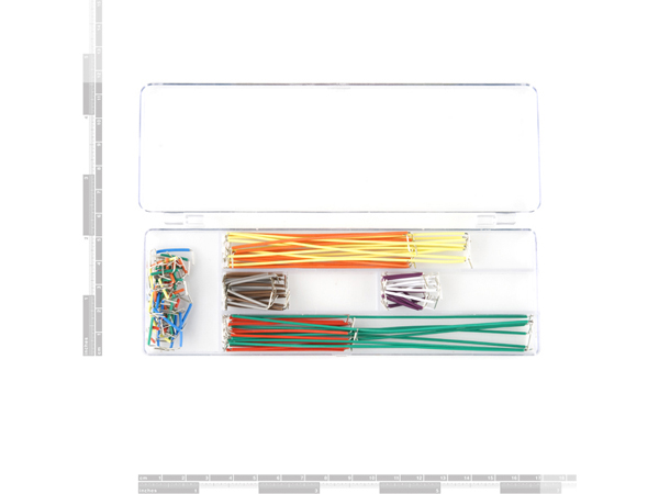 디바이스마트,케이블/전선 > 점퍼/하네스/악어/바나나 > 점퍼 와이어/케이블,SparkFun,Jumper Wire Kit [PRT-00124],점퍼 와이어 키트 / 규격 : AWG 22 / 길이 : 2, 5, 7, 10, 12, 15, 17, 20, 22, 25, 50, 75, 100, 125mm / 수량 : 각 10개씩 총 140개