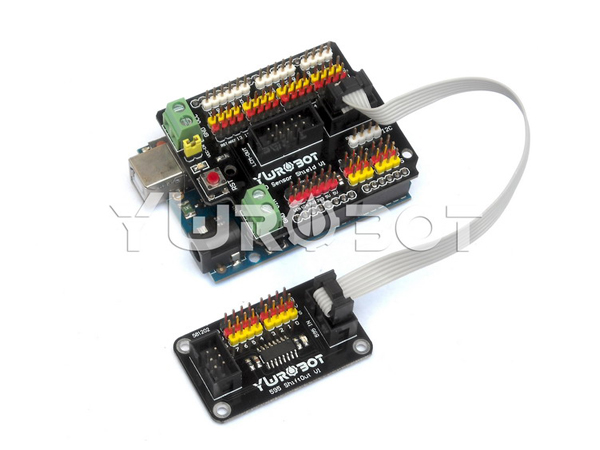 디바이스마트,오픈소스/코딩교육 > 아두이노 > 아두이노 통신모듈,YwRobot,아두이노 595 쉬프트아웃 확장 모듈 [ELB030203],With only three digital IO, you can control 8 level type equipment, saving resources Arduino 595 serial control chip, multi-chip can be connected to the control leve