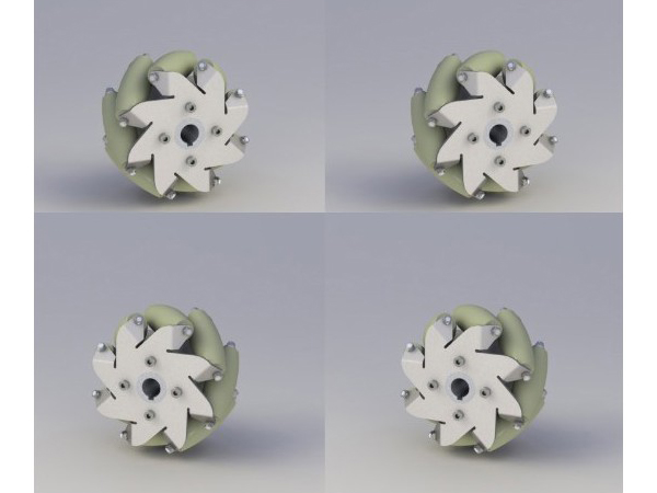 디바이스마트,기계/제어/로봇/모터 > 로봇부품 > 바퀴/휠 > 메카넘 휠,NEXUS Robot,A SET OF 127MM STAINLESS STEEL MECANUM WHEEL WITH PU ROLLER [NX-14190],127mm 스테인레스 스틸 메카넘 휠입니다. 각각의 휠은 8개의 롤러로 구성되어 있습니다.