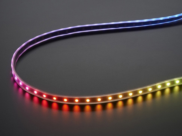디바이스마트,LED/LCD > LED 인테리어조명 > LED 스트립,Adafruit,Adafruit NeoPixel Digital RGBW LED Strip - Black PCB 60 LED/m [ada-2841],60개의 LED가 달려있는 1M LED 스트립입니다. 투명 케이싱에 검정 플렉스 PCB로 구성되어있습니다.