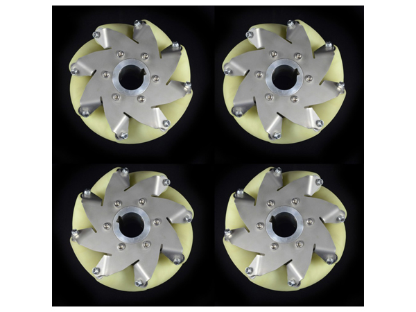 디바이스마트,기계/제어/로봇/모터 > 로봇부품 > 바퀴/휠 > 메카넘 휠,NEXUS Robot,6 Inch Industrial wheel Mecanum wheel with 8 PU Roller [NX-14169],152mm 스테인레스 스틸 메카넘 휠입니다. 각각의 휠은 8개의 롤러로 구성되어 있습니다.