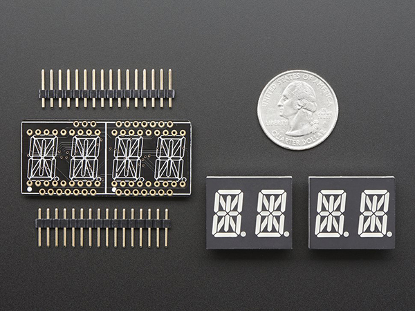 디바이스마트,LED/LCD > FND/도트매트릭스 > FND(세그먼트LED) > FND 모듈,Adafruit,Adafruit 0.54' Quad Alphanumeric FeatherWing Display - Green [ada-3129],배열 : 4자리 / 사이즈 : 0.54inch / 색상 : 그린(Green)