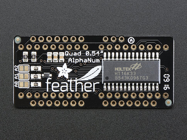 디바이스마트,LED/LCD > FND/도트매트릭스 > FND(세그먼트LED) > FND 모듈,Adafruit,Adafruit 0.54' Quad Alphanumeric FeatherWing Display - Green [ada-3129],배열 : 4자리 / 사이즈 : 0.54inch / 색상 : 그린(Green)