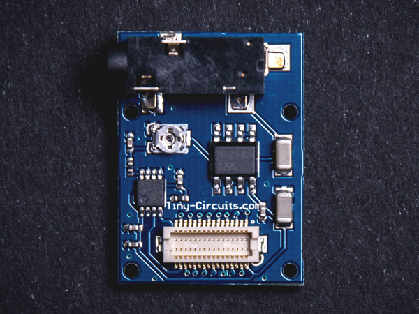디바이스마트,오픈소스/코딩교육 > 파이썬/IoT 개발 보드 > TINYDUINO,TinyCircuits,AUDIO TINYSHIELD [ASD2841],TinyDuino에 오디오 지원을 가능하게 해주는 보드입니다. DAC, 필터, 증폭기가 탑재되어있습니다.