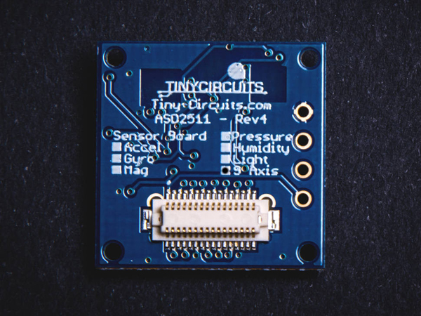 디바이스마트,오픈소스/코딩교육 > 파이썬/IoT 개발 보드 > TINYDUINO,TinyCircuits,9-AXIS IMU TINYSHIELD [ASD2511-R-N],3축 가속도 + 3축 자이로 + 3축 지자기 센서로 구성된 TinyDuino 보드입니다.
