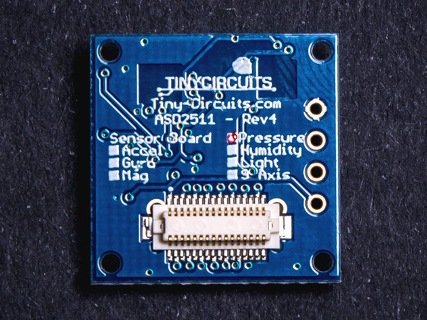 디바이스마트,오픈소스/코딩교육 > 파이썬/IoT 개발 보드 > TINYDUINO,TinyCircuits,BAROMETRIC PRESSURE TINYSHIELD [ASD2511-P],Tinyduino에서 기압과 온도를 측정할 수 있게 해줍니다.