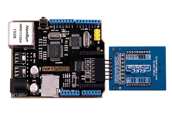 디바이스마트,오픈소스/코딩교육 > 아두이노 > 아두이노 호환보드,ELECFREAKS,아두이노 WIZnet 이더넷 통합보드 NX Bridge Kit  [EF01012],WIZnet 이더넷 포트, XBee 소켓, RJ45와 ATMega328이 통합된 보드 / Micro SD 소켓