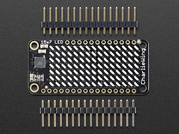 디바이스마트,LED/LCD > LED 인테리어조명 > LED 모듈,Adafruit,Adafruit 15x7 CharliePlex LED Matrix Display FeatherWing - Green [ada-3136],15x7 찰리플렉스 LED 매트릭스입니다. Feather board와 호환되며 찰리플렉스 드라이버가 들어 있어서 I2C 환경에서 작동합니다.
