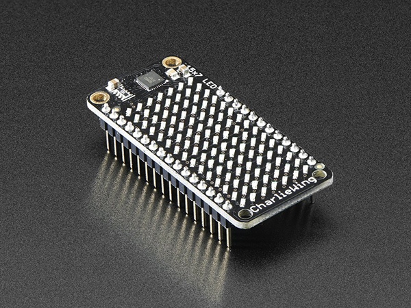 디바이스마트,LED/LCD > LED 인테리어조명 > LED 모듈,Adafruit,Adafruit 15x7 CharliePlex LED Matrix Display FeatherWing - White [ada-3138],15x7 찰리플렉스 LED 매트릭스입니다. Feather board와 호환되며 찰리플렉스 드라이버가 들어 있어서 I2C 환경에서 작동합니다.