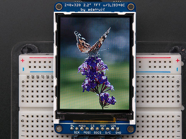 디바이스마트,LED/LCD > LCD COLOR > 칼라 LCD패널 > 2인치 이하 컬러 LCD패널,Adafruit,2.2' 18-bit color TFT LCD display with microSD card breakout [ada-1480],2.2인치 320x240 LCD 디스플레이로 4 와이어 SPI를 사용하고 자체 주소를 가진 프레임 버퍼를 가지고 있습니다.