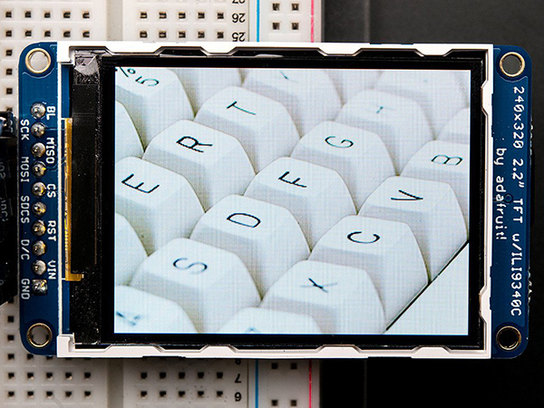 디바이스마트,LED/LCD > LCD COLOR > 칼라 LCD패널 > 2인치 이하 컬러 LCD패널,Adafruit,2.2' 18-bit color TFT LCD display with microSD card breakout [ada-1480],2.2인치 320x240 LCD 디스플레이로 4 와이어 SPI를 사용하고 자체 주소를 가진 프레임 버퍼를 가지고 있습니다.