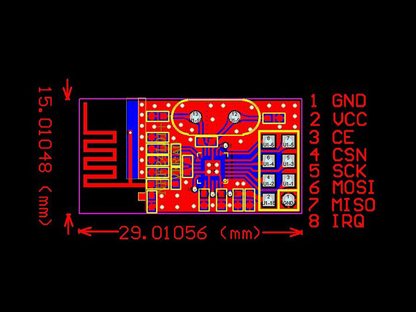 디바이스마트,MCU보드/전자키트 > 통신/네트워크 > RF/LoRa,ELECFREAKS,아두이노 무선통신 모듈 2.4G Wireless nRF24L01P RFM04 [EF03065],기존 nRF24L01 모듈 대비 250Kbps data rate가 추가된 새로운 버전의 무선 모듈