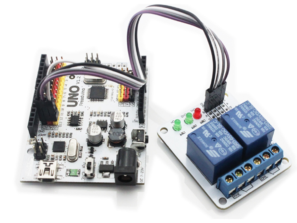 디바이스마트,MCU보드/전자키트 > 전원/신호/저장/응용 > 릴레이,ELECFREAKS,아두이노 2채널 릴레이 모듈 2 Channel 5V/12V Relay Module BK_RL2_01 [EF03003],불빛, 전기신호 등을 컨트롤하는데 활용할 수 있는 릴레이 모듈