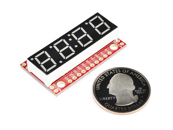 디바이스마트,MCU보드/전자키트 > 디스플레이 > 세그먼트,SparkFun,SparkFun 7-Segment Serial Display - White [COM-11629],4자리수 7 세그먼트 디스플레이로서 ATmega328 마이크로컨트롤러가 탑재되어 있어 각각의 7세그먼트 디스플레이는 두세개의 시리얼 라인으로 제어할 수 있게 하여 줍니다. -세그먼트 디스플레이는 시리얼TTL, SPI 시리얼, I2C 시리얼의 세가지 방법으로 제어가 가능합니다.