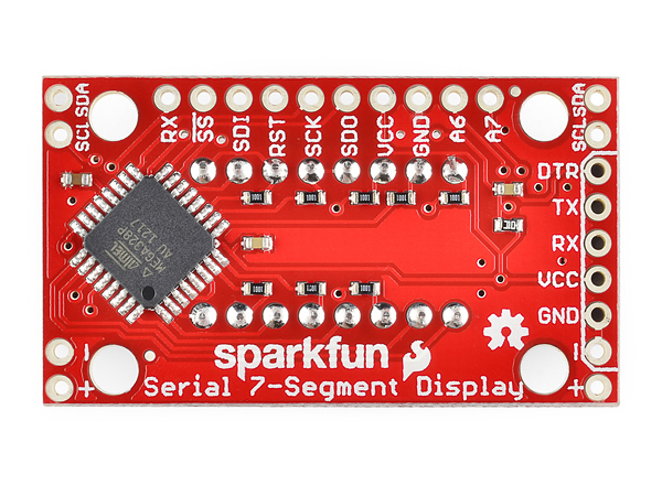 디바이스마트,MCU보드/전자키트 > 디스플레이 > 세그먼트,SparkFun,SparkFun 7-Segment Serial Display - White [COM-11629],4자리수 7 세그먼트 디스플레이로서 ATmega328 마이크로컨트롤러가 탑재되어 있어 각각의 7세그먼트 디스플레이는 두세개의 시리얼 라인으로 제어할 수 있게 하여 줍니다. -세그먼트 디스플레이는 시리얼TTL, SPI 시리얼, I2C 시리얼의 세가지 방법으로 제어가 가능합니다.