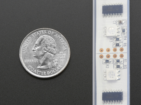 디바이스마트,LED/LCD > LED 인테리어조명 > LED 스트립,Adafruit,Digital RGB LED Weatherproof Strip - LPD8806 x 48 LED - LPD8806 [ada-2556],미터당 48개의 RGB LED로 구성되어있으며 각각의 LED를 독립적으로 제어 가능 합니다. LPD8806칩은 각 채널당 1.2MHz 스피드, 7 PWM를 가지고있습니다.