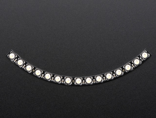 디바이스마트,LED/LCD > LED 인테리어조명 > 장식용 LED,Adafruit,NeoPixel 1/4 60 Ring - 5050 RGBW LED w/ Integrated Drivers - Warm White - ~3000K [ada-2873],1/4 60 LED RGBW 네오픽셀 링 Warm White 버전입니다. 하나의 원을 만들기 위해서는 4개부분이 필요합니다.