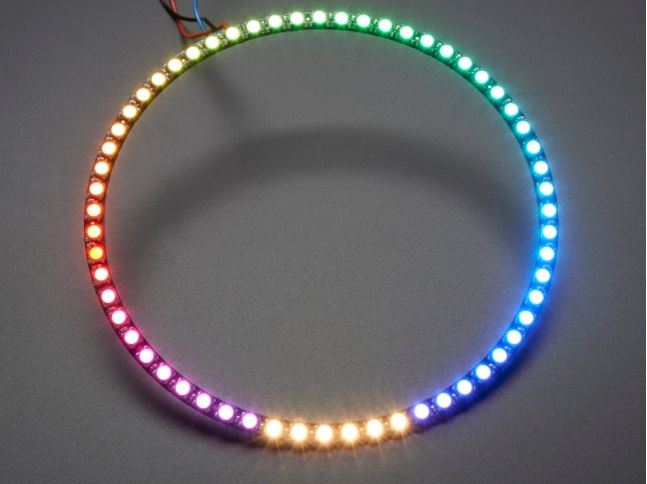디바이스마트,LED/LCD > LED 인테리어조명 > 장식용 LED,Adafruit,NeoPixel 1/4 60 Ring - 5050 RGBW LED w/ Integrated Drivers - Warm White - ~3000K [ada-2873],1/4 60 LED RGBW 네오픽셀 링 Warm White 버전입니다. 하나의 원을 만들기 위해서는 4개부분이 필요합니다.