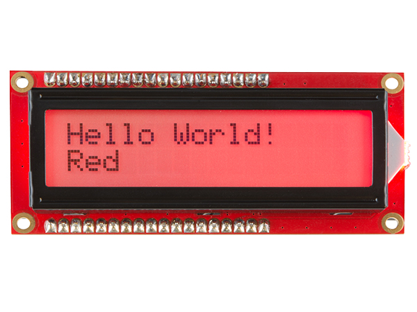 Basic 16x2 Character LCD - RGB Backlight 5V [LCD-10862]