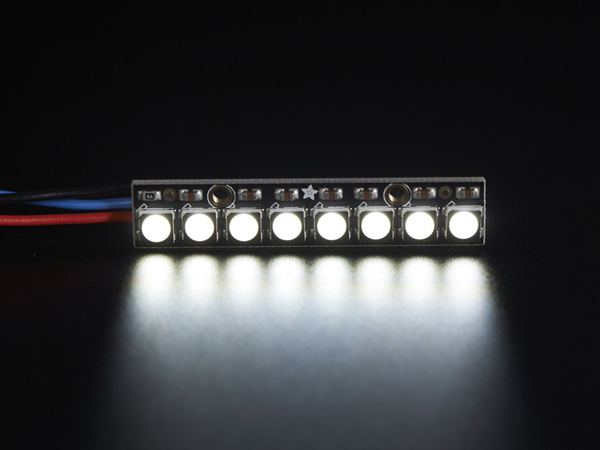 디바이스마트,LED/LCD > LED 인테리어조명 > 장식용 LED,Adafruit,NeoPixel Stick - 8 x 5050 RGBW LEDs - Cool White - ~6000K [ada-2869],RGB + Cool White RGBW 버전의 네오픽셀 스틱입니다.
