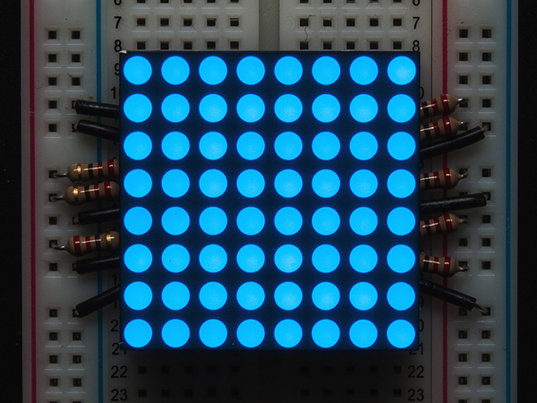Small 1.2' 8x8 Ultra Bright Blue LED Matrix - KWM-30881CBB [ada-1047]