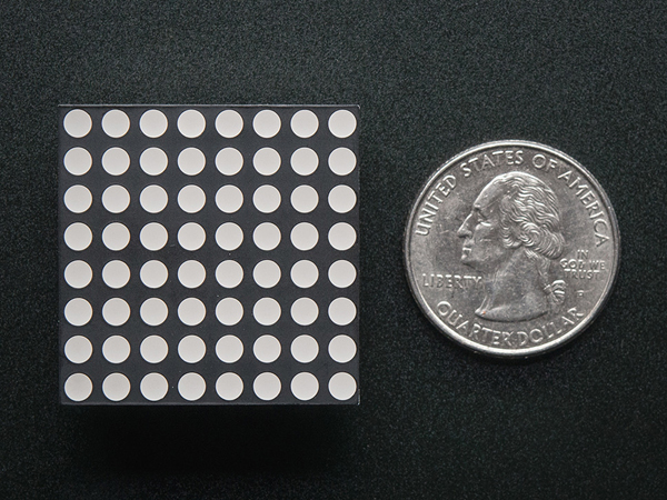 디바이스마트,LED/LCD > FND/도트매트릭스 > 도트매트릭스 > 8X8 도트매트릭스,Adafruit,Small 1.2' 8x8 Ultra Bright Pure Green LED Matrix - KWM-30881CPGB [ada-1623],배열 : 8x8 / 사이즈 : 32x32x7mm / 전압 : 3.2V / 전력 : 100mA / 픽셀 : 64 / 색상 : 그린(Green) / : 64