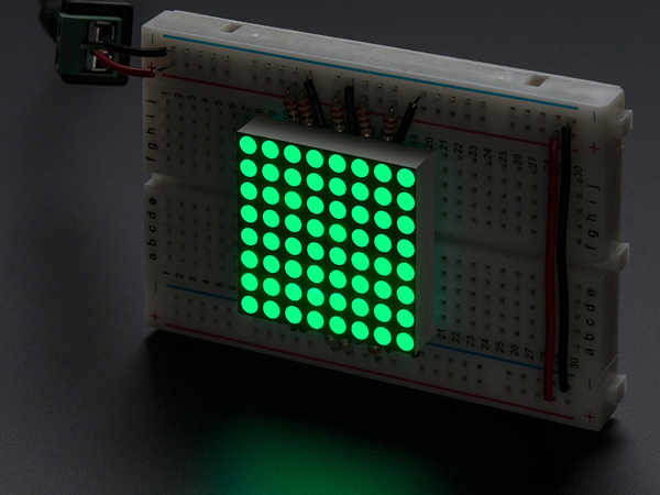 디바이스마트,LED/LCD > FND/도트매트릭스 > 도트매트릭스 > 8X8 도트매트릭스,Adafruit,Small 1.2' 8x8 Ultra Bright Pure Green LED Matrix - KWM-30881CPGB [ada-1623],배열 : 8x8 / 사이즈 : 32x32x7mm / 전압 : 3.2V / 전력 : 100mA / 픽셀 : 64 / 색상 : 그린(Green) / : 64