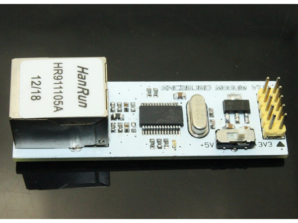 아두이노 이더넷 모듈 ENC28J60 Mini Ethernet Module 3.3V/5V BK_ENC28M [EF03048]