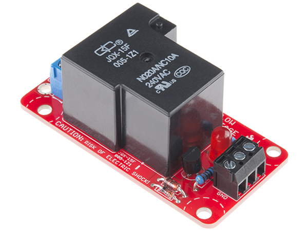 디바이스마트,MCU보드/전자키트 > 전원/신호/저장/응용 > 릴레이,SparkFun,20A 릴레이 제어 키트 (SparkFun Beefcake Relay Control Kit) [KIT-13815],20A를 처리할 수 있는 릴레이를 장착한 보드로 5V 시스템에서 컨트롤이 가능하며 장착된 릴레이는 SPST-NO 20A릴레이로 트랜지스터를 통해 5V 로직으로 제어됩니다.