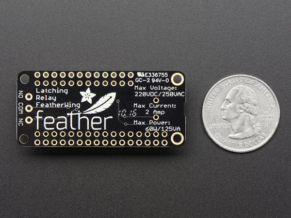 디바이스마트,MCU보드/전자키트 > 전원/신호/저장/응용 > 릴레이,Adafruit,Adafruit Latching Mini Relay FeatherWing [ada-2923],250VAC 나 DC 파워를 사용하는 Feather 보드에서 램프, 팬, 솔레노이드 및 다른 장치의 전원을 컨트롤 할 수 있습니다.