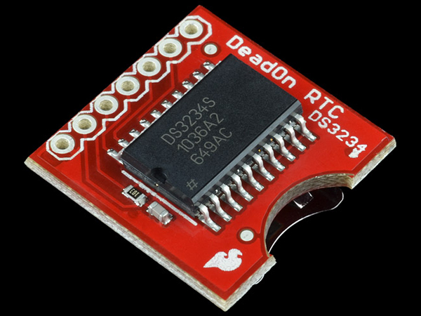 디바이스마트,MCU보드/전자키트 > 버튼/스위치/제어/RTC > RTC/타이머,SparkFun,SparkFun DeadOn RTC Breakout - DS3234 [BOB-10160],DS3234을 기반으로 한 RTC IC입니다.