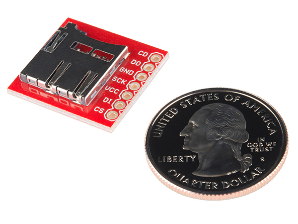 디바이스마트,MCU보드/전자키트 > 전원/신호/저장/응용 > SD/TF/메모리,SparkFun,SparkFun microSD Transflash Breakout [BOB-00544],손톱크기의 마이크로SD 트랜스플레시 소켓입니다. 마이크로SD카드에 데이터를 저장/읽기를 할 수 있습니다.