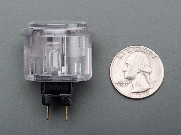 디바이스마트,스위치/부저/전기부품 > 스위치 > 푸쉬버튼 스위치 > 비조광형 스위치,Adafruit,Arcade Button - 30mm Translucent Clear [ada-471],직경 30mm 의 반투명한 아케이드 푸쉬버튼입니다.