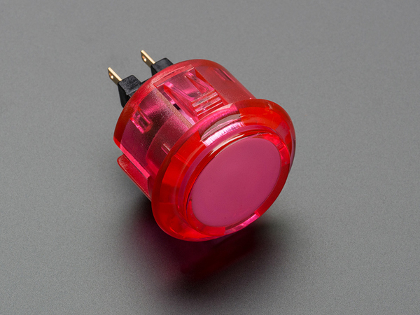 Arcade Button - 30mm Translucent Pink [ada-472]