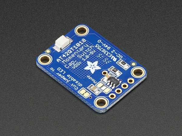 Standalone Momentary Capacitive Touch Sensor Breakout - AT42QT1010 [ada-1374]