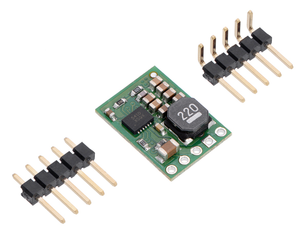 디바이스마트,전원/파워/배터리 > DC-DC 컨버터 모듈 > 강하형 모듈(외장) > 비절연 스위칭 모듈,Pololu,Pololu 9V, 1A Step-Down Voltage Regulator D24V10F9 #2833,외장형 / 고정출력전압 / 1ch 출력 / 강하형 비절연 스위칭 컨버터 / 입력전압 : 10V~36V / 출력전압 : 9V / 출력전류 : 1A / 변환효율 : 80%~93% / 스위칭 주파수 : 500kHz / 입력단자 : 스루홀 / 출력단자 : 스루홀 / 패키지 : PCB