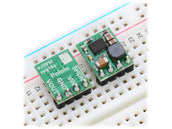 디바이스마트,전원/파워/배터리 > DC-DC 컨버터 모듈 > 강하형 모듈(외장) > 비절연 스위칭 모듈,Pololu,Pololu 2.5V, 500mA Step-Down Voltage Regulator D24V5F2 #2841,외장형 / 고정출력전압 / 1ch 출력 / 강하형 스위칭 컨버터 / 입력전압 : 3V~36V / 출력전압 : 2.5V / 출력전류 : 500mA / 변환효율 : 80%~93% / 스위칭 주파수 : 500kHz / 입력단자 : 스루홀 / 출력단자 : 스루홀 / 패키지 : PCB