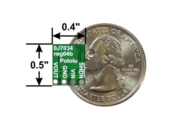 디바이스마트,전원/파워/배터리 > DC-DC 컨버터 모듈 > 강하형 모듈(외장) > 비절연 스위칭 모듈,Pololu,Pololu 5V, 600mA Step-Down Voltage Regulator D24V6F5 #2107,외장형 / 고정출력전압 / 1ch 출력 / 강하형 스위칭 컨버터 / 입력전압 : 7V~42V / 출력전압 : 5V / 출력전류 : 600mA / 변환효율 : 80%~90% / 스위칭 주파수 : 1.25MHz / 입력단자 : 스루홀 / 출력단자 : 스루홀 / 패키지 : PCB
