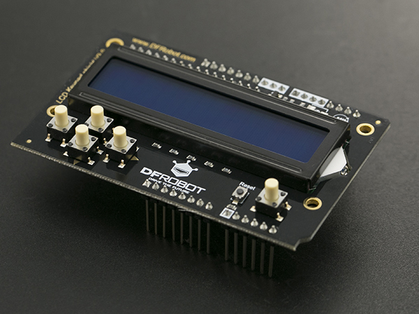 디바이스마트,오픈소스/코딩교육 > 아두이노 > 아두이노 호환쉴드,DFROBOT,아두이노용 LCD 키패드 쉴드 V2.0 [DFR0374],2x16 LCD 디스플레이와 6개의 순간 푸쉬 버튼이 장착 되어있는 제품입니다. (5V 아두이노보드만 호환됩니다)