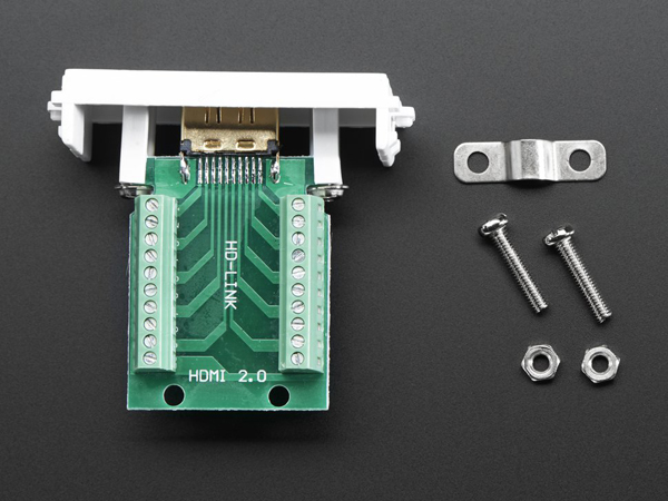 디바이스마트,커넥터/PCB > I/O 커넥터 > 젠더류 > 모니터(영상) 젠더,Adafruit,Panel Mount HDMI Socket to Terminal Block Breakout [ada-3120],터미널 블럭 보드에 연결이 가능한 HDMI 소켓입니다.