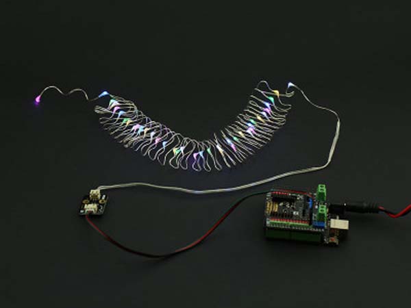 디바이스마트,LED/LCD > LED 인테리어조명 > 장식용 LED,DFROBOT,아두이노용 LED 스트링 라이트 (믹스) [DFR0439],아두이노 PWM을 사용하여 페이딩 효과를 만들수 있습니다. 야외 캠핑이나 침실, 크리스마스 장식용등으로 사용할수 있는 LED 스트링 라이트 입니다. 사용전압 : 2.5 ~ 5V (5V 권장), 길이 : 4m * 40LEDs